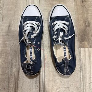 Converse Navy and White Low-Top Canvas Sneakers